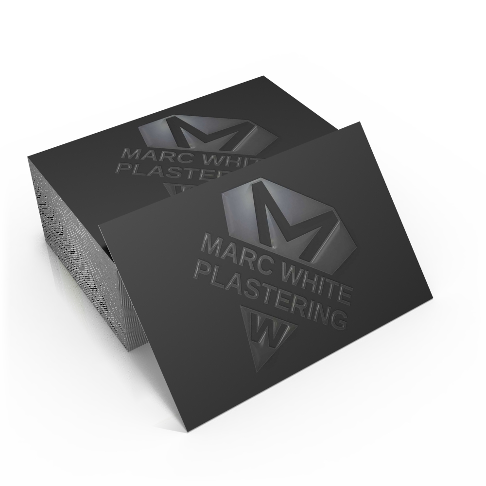 Embossed Business Cards  Pennine Signs Inside Plastering Business Cards Templates